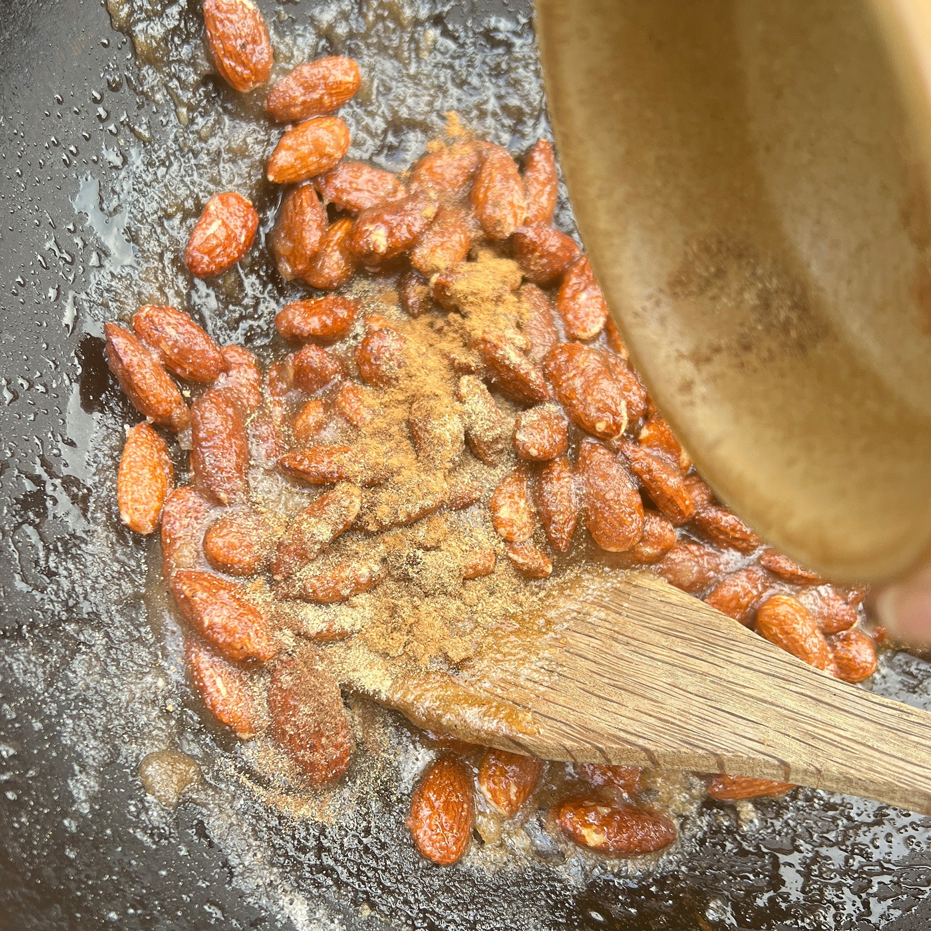 How to make Candied Almonds in a HOT WOK Gas stove - HOT WOK