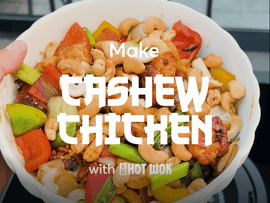 Asiatisches Pfannengericht mit Hähnchen und Cashewnüssen